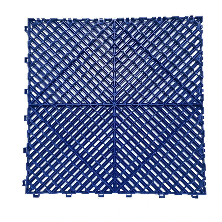 Non slip PP Interlocking Garage Floor Tile Car Washing Grille Removable Plastic Interlocking Ground Mat Solid Cover Plate