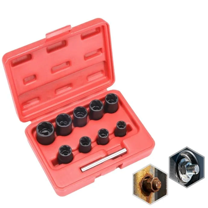 Universal Industrial DIY Grade SNCM 439 Twist Socket Set | OEM/ODM Logo Option Automotive Repair Stripped Bolt Lug Nut Tools
