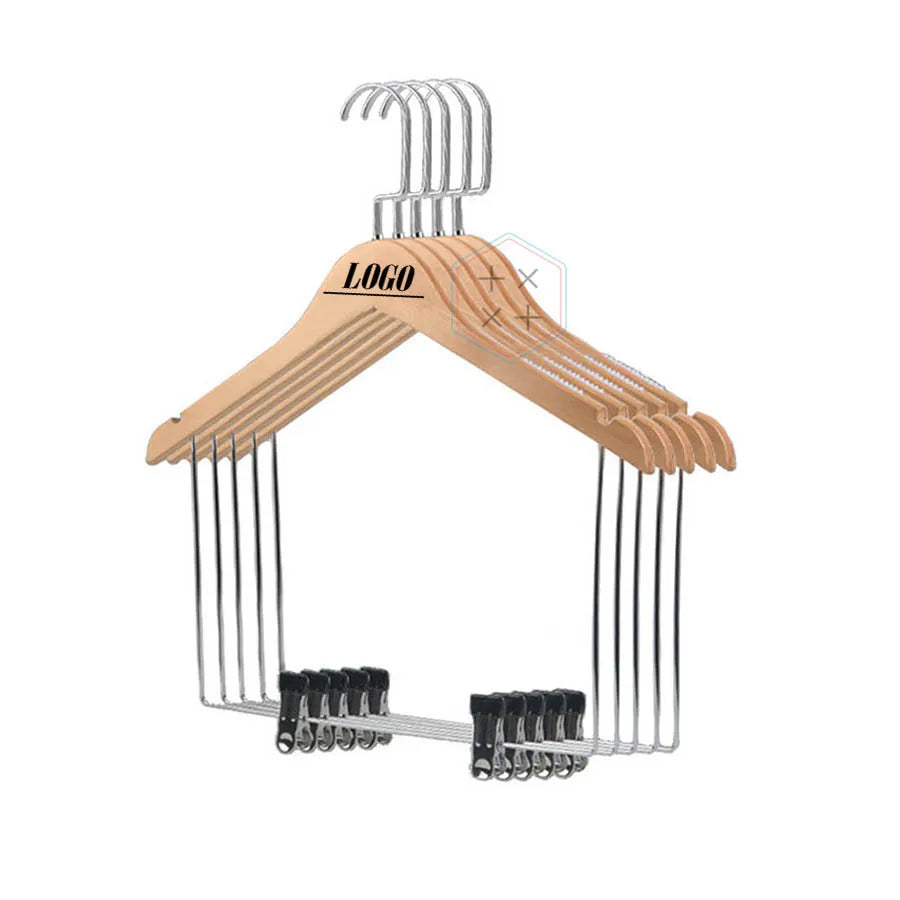 45 CM Wooden Trouser Suits Pant Hanger for Retail Display