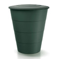 210L Smooth plastic rainwater barrel in forest green 75.3 (length) x 75.3 (width) x 86.5 (height) cm