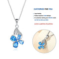 D310 S925 Flower Sterling Silver Necklace Fashionable Women's Jewelry with Exquisite Butterfly Amethyst Pendant