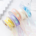 MU Flash Fishtail Yarn Ribbon Gift Bag 4cm 6cm Roll Gift Wrapping Packaging Ribbon Bowknot DIY Rolls