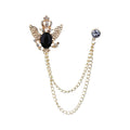 European and American Retro  Style Jacket Suit Corsage Tassel Chain Double-headed Eagle Brooch Clothing Accessories