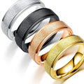 4mm 6mm 8mm Fashionable Stainless Steel Matte Ring for Men and Women Couple Ring Wedding Rings Couple Set