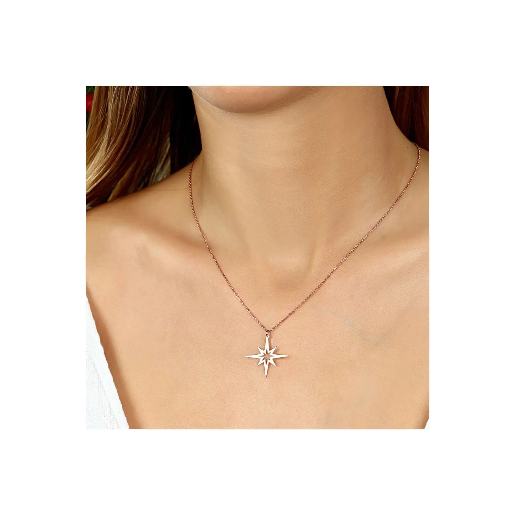 925 Sterling Silver North Star Made in Turkey