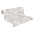 Made in Germany - Wallpaper rolls Stone White Grey Grey - Non Woven Vinyl - Wallpaper Stone Look for Walls - 1005 x 053 m