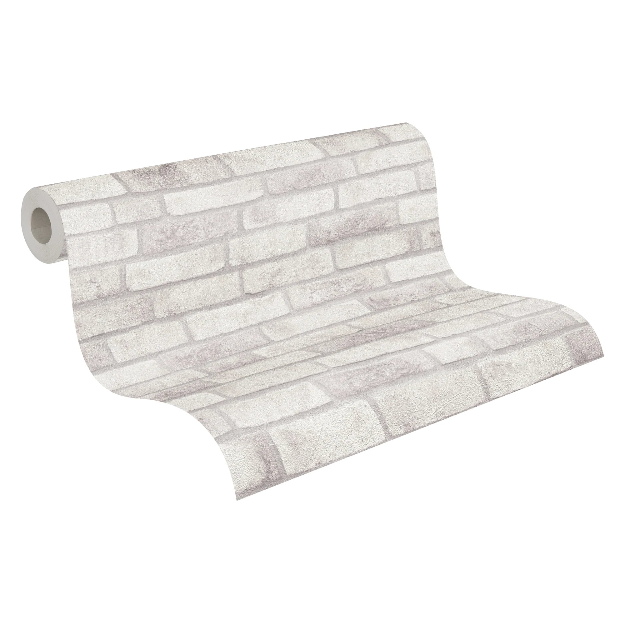 Made in Germany - Wallpaper rolls Stone White Grey Grey - Non Woven Vinyl - Wallpaper Stone Look for Walls - 1005 x 053 m