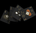 Creative Customizable Smooth Waterproof Black PVC Poker Playing Cards Durable Gold Plated New Quality Board Games Unique Gift