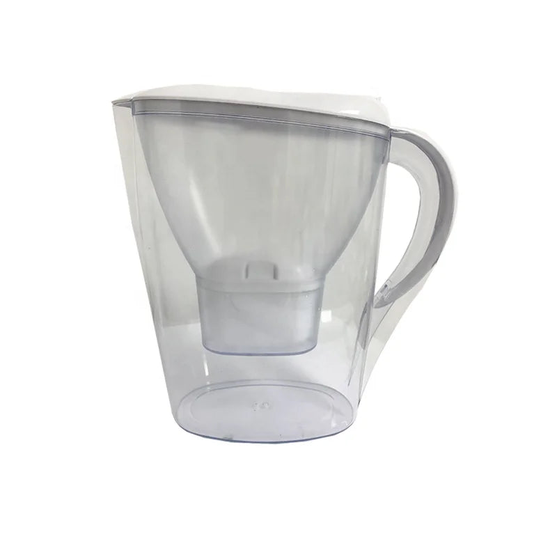 Plastic Alkaline Water Filter Portable Water Purifier Pitcher Manual Filter 2.6L Capacity Household Use