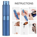 Rotary Three-Section Aluminum Perfume Mist Spray Bottle with Pump Sprayer Glass Bottle for Essential Oil Beauty & Personal Care