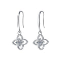 XEZ045 Four Leaf Clover Women's Moissanite Diamond Drop Earrings 925 Sterling Silver Jewelry Moissanite Earrings for Women