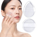 Silicone Makeup Puff Clear Gel Foundation & BB Cream Applicator Non-Absorbent Beauty Blender for Primer Smooth Finish Tool
