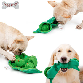 pet chew toys Luxury Custom Dog Toys-Pea Design IQ Training Soft Eco-Friendly Squeaky Interactive Toys