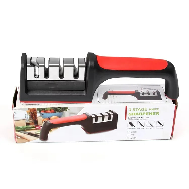 New Kitchen Knife Scissor Sharpener Knife Sharpeners 4 Stage Kitchen Knife Sharpening Machine