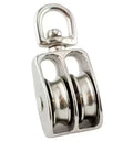 Heavy Duty Double Swivel Block in Stainless Steel Sizes 25/32/50MM Polished End New Condition Carton Box Packaging with Gift Bag