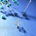 Wholesale S925 Sterling Silver Geometric Jewelry Fashion Pendant Necklaces 18k Gold Plated for Women Jewelry