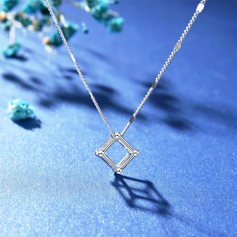 Wholesale S925 Sterling Silver Geometric Jewelry Fashion Pendant Necklaces 18k Gold Plated for Women Jewelry