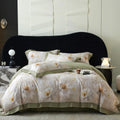 Green Modern Plant Pattern 50s Cotton 500TC High-end 4-Piece Customizable Designer Bedding Set