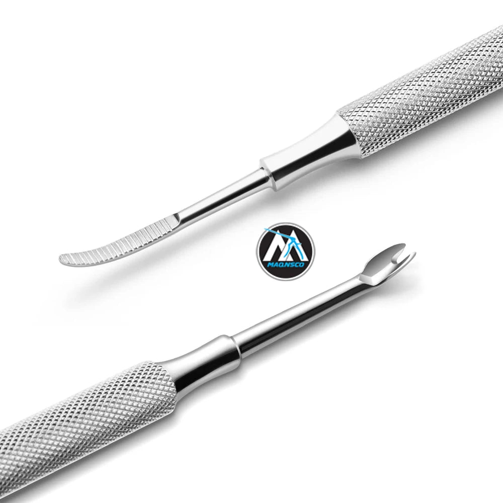 7 1 Multi-Function Stainless Steel Nail Care Tools Cuticle Pusher Nail Dirt Cleaner Double Headed Design Pry Cuticle Trimmer Box