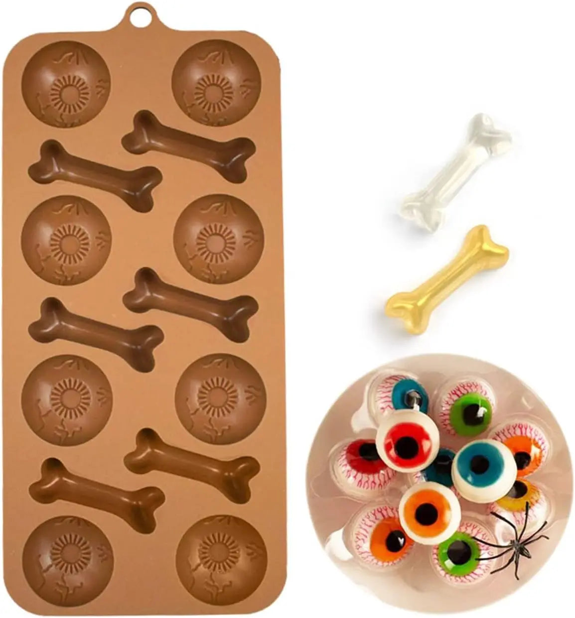 3D Chocolate Silicone Mold Bone Candy Chocolate Fondant Baking Mold DIY Craft Cookie Mold