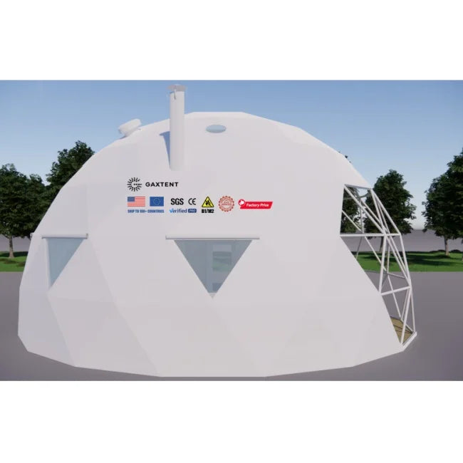 Luxury Modern Outdoor Geodesic Dome Tent with Transparent PVC Cover Four-Season UV-resistant Waterproof in Stock