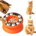 Non-Slip Raised Cat Dog Food Rotating Slow Eating Feeder Puzzles Bowls with Stand Preventing Choking
