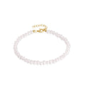 CANNER Simple Summer Bohemia S925 Sterling Silver Ins Temperament Imitation Baroque Pearl Bracelet Adjustable for Women
