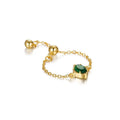 Custom Fashion S925 Sterling Silver 18K Gold Plated Adjustable Finger Chain Zirconia Ring Jewelry for Women