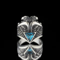 Turkish Style Vintage 925 Sterling Silver Men's Classic Black Onyx Bezel Setting Gemstone Ring Eagle Design Wedding Party High