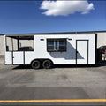 Yiwanjia YWJ-FT01 Custom Stainless Steel Food Truck Coffee Trailer with Barbecue Grill 5.5x2.3 Meters 200 Units Capacity