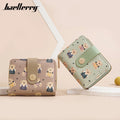 BAELLERRY Hot Fashion Slim Short Women Wallets Carteras Para Mujer Card Holder Zipper Womens PU Inner Liner Undecorated Wallet