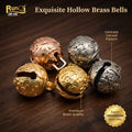 Artisanal Carved Brass Jingle Bells Factory Direct Wholesale Exquisite Engraved Metal Bells for Luxury Christmas Decoration