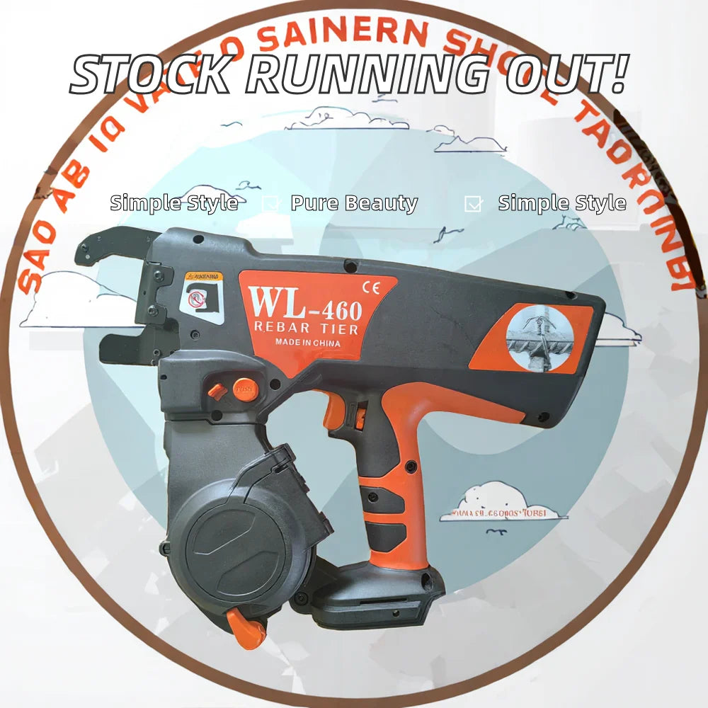 WL Building Construction Tools WL-460 Rebar Tying Gun with Li-ion DC18V Battery 66mm for Tying Diameter