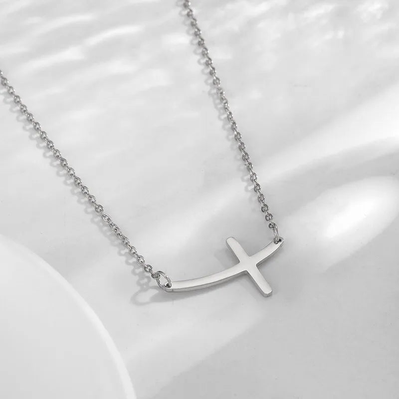 Stainless Steel Cross Necklace for Women Wholesale Religious Jewelry