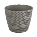 Prosperplast Splofy 5L round plastic flower pot in grey 21.8 x 18.4 cm