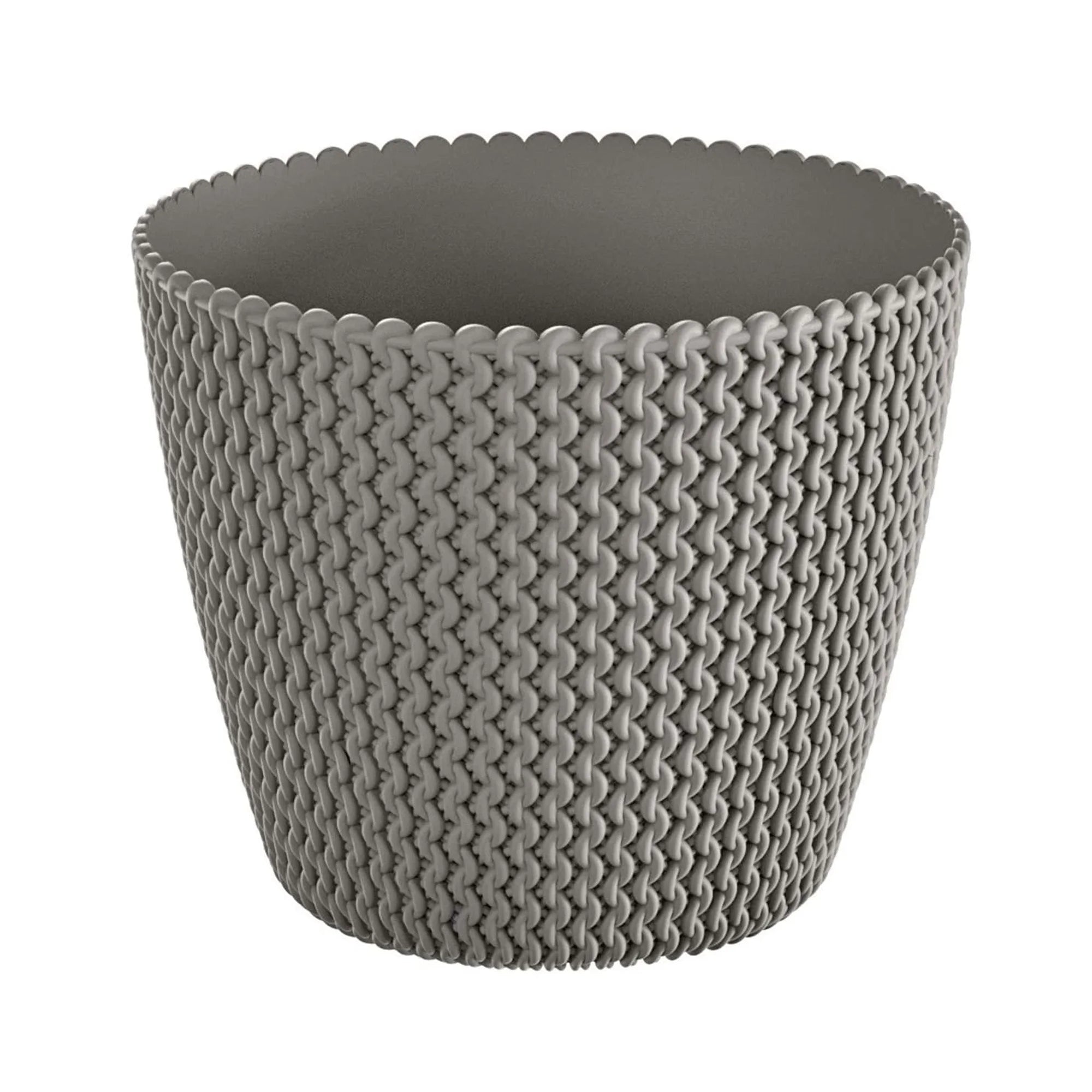 Prosperplast Splofy 5L round plastic flower pot in grey 21.8 x 18.4 cm