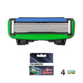Pack of 4 Filomatic "FILO6" razor blade replacement blades in various colors
