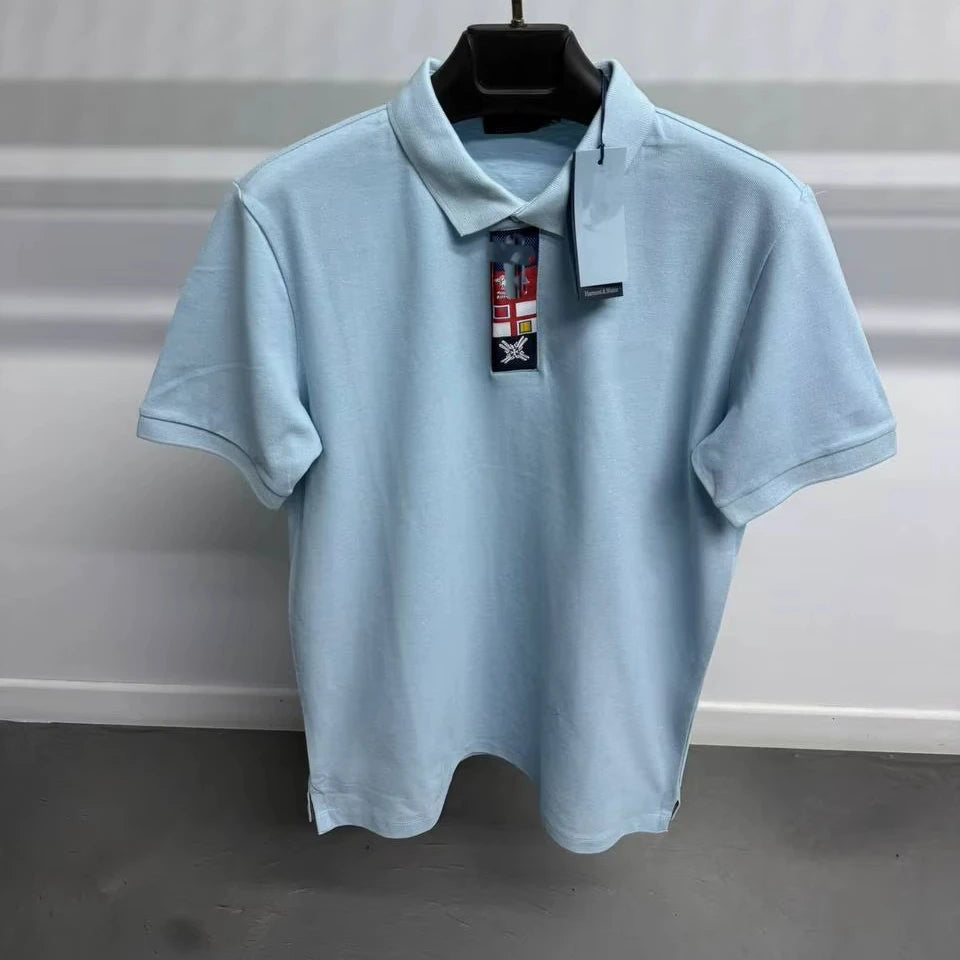 Plain Men's Cotton T-Shirt Short Sleeve V-neck Casual Breathable Eco-Friendly OEM ODM Custom Logo Front Embroidered Blank