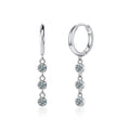 XKZ014 925 Sterling Silver Luxury White Moissanite Earrings Light Luxury Tassel Drop Earrings for Women Fine Wedding Jewelry