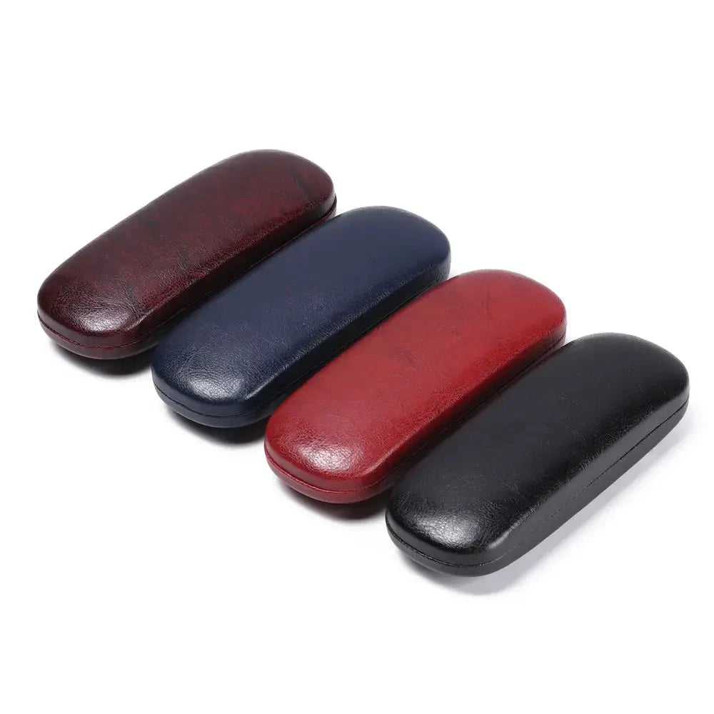 Wholesale 2025 Fashion Waterproof Hard Eyeglasses Cases Reading Glasses Box PU Leather Glasses Case
