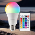 Remote Control RGBW LED Bulb A60 E27 Base Led Smart Bulb AC100-240V 10W 1000LM Dimming Color Lights Suitable for Party Bars
