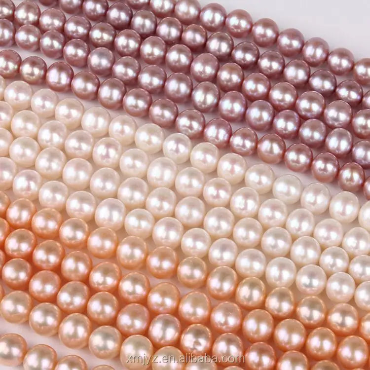 Certified ZZDIY045 Wholesale Pearl Necklace Fresh Water Pearl 7-8Mm Round Aaa2 Loose Pearl Necklace Manufacturers
