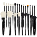 BEILI High Quality 24 PCS Wholesale Black Metal Tube Vegan Makeup Brushes Set Professional Your Logo Make up Brushes Beauty Kit