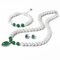 Certified ZZXL-N0009-05 2020 Wholesale Classic Real Freshwater Pearl Costume Bracelet Necklace Jewelry Set