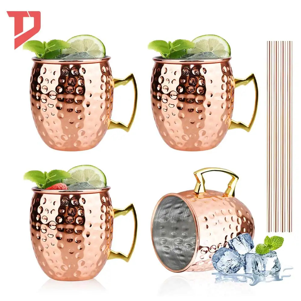 Sublimation  Copper Plated Stainless Steel Mug Copper-plated Cup Stainless Steel Moscow Mule Mug