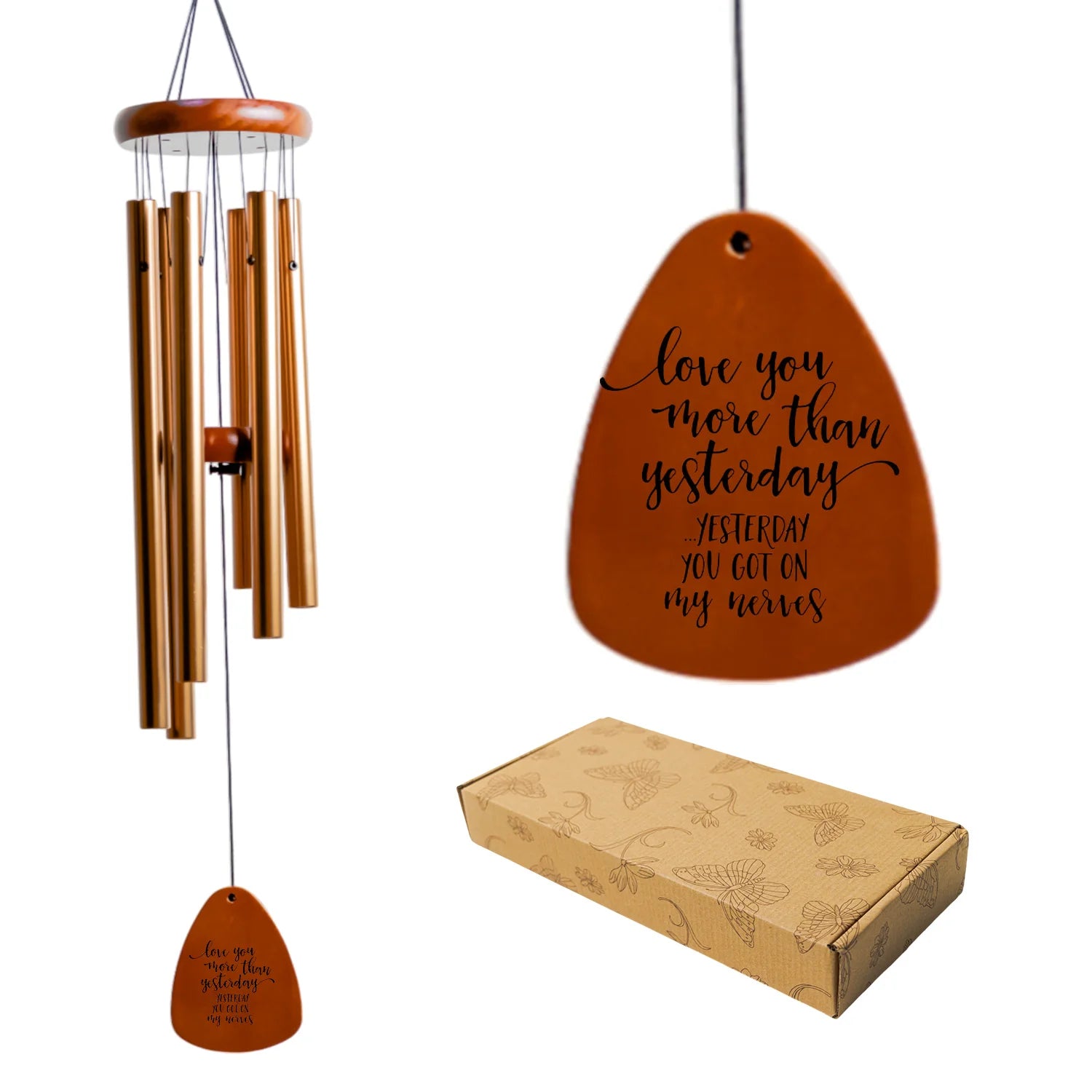 Handcrafted Wooden Wind Chimes - a Heartfelt Gift for Loved Ones | Perfect for Romantic Occasions Anniversaries