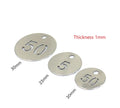 Key Tag Number Keychain1 to 100 Stainless Steel 30mm KeyTag Key Ring for Dormitory House Lockers Metal Number ID Tag Key Chains
