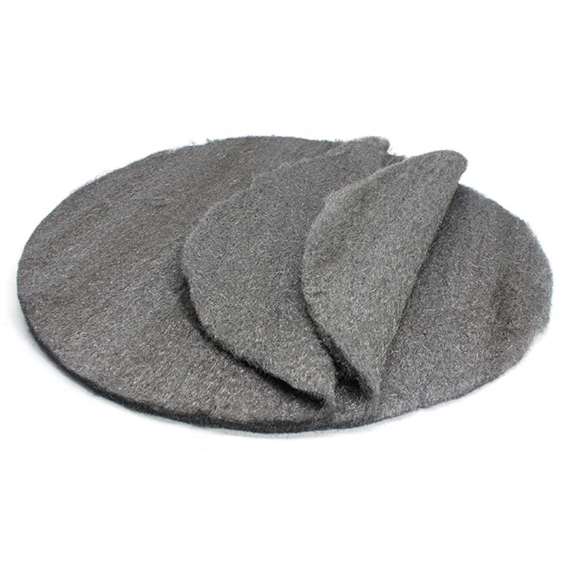 New Arrival 0# 17inch 3 Layers Steel Wool Knitting Polish Pad for Porcetain Marble Stone Floor Cleaning and Polishing Pad