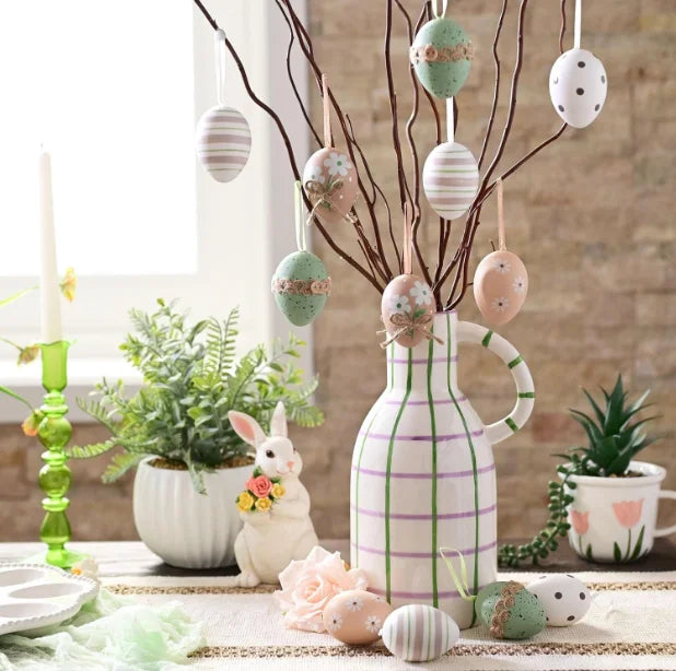 Easter Egg Foam Dummy Egg Pendant DIY Children's Printed Hand Painted Hanging Toy Gift