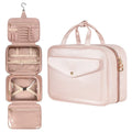 Water-resistant Hanging Travel Toiletry Bag and Makeup Bag for Man and Women PU Leather High Capacity Cosmetic Bag